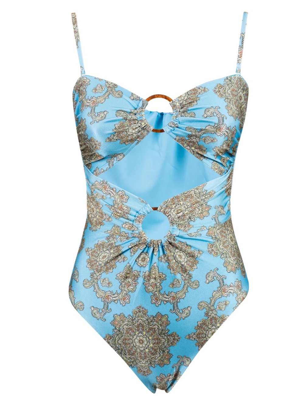 Zimmermann Fiesta Double Ring One-Piece Swimsuit, Sz 2